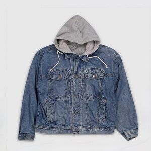 Vetements Deconstructed Hooded Denim Jacket 'Mid Blue'